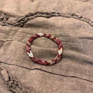 Maroon Beaded Bracelet